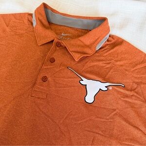 NWT Texas Longhorns Polo Shirt Men Sz XXL Orange Nike Dri Fit Performance